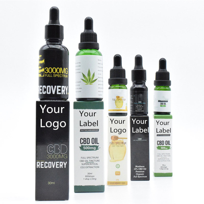 OEM ODM健康な心配500mg 1000mgのために自由な広いスペクトルCBDオイルTHC
